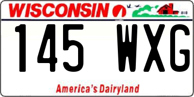 WI license plate 145WXG
