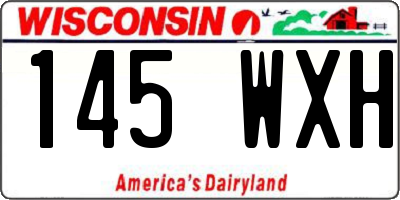 WI license plate 145WXH
