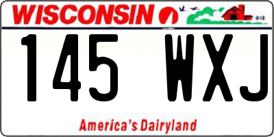 WI license plate 145WXJ