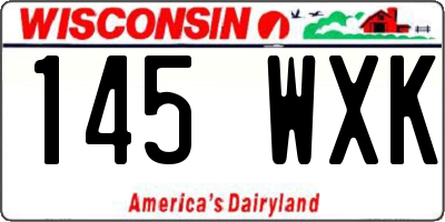 WI license plate 145WXK