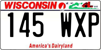 WI license plate 145WXP