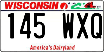 WI license plate 145WXQ