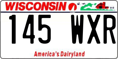 WI license plate 145WXR