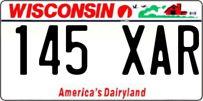 WI license plate 145XAR
