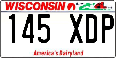 WI license plate 145XDP