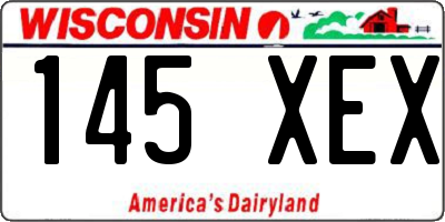 WI license plate 145XEX