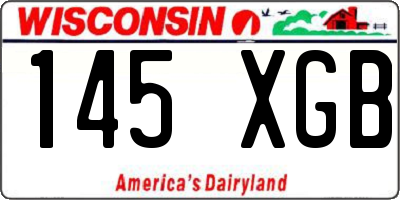 WI license plate 145XGB