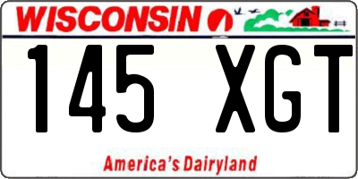 WI license plate 145XGT
