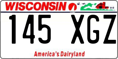 WI license plate 145XGZ