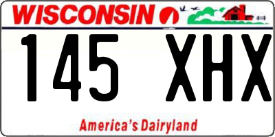 WI license plate 145XHX