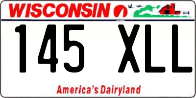 WI license plate 145XLL