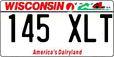 WI license plate 145XLT
