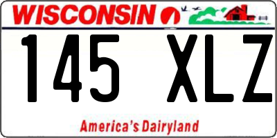WI license plate 145XLZ