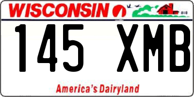 WI license plate 145XMB
