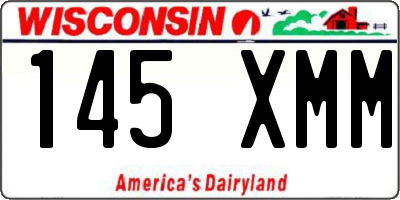 WI license plate 145XMM