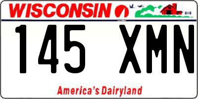 WI license plate 145XMN