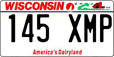 WI license plate 145XMP