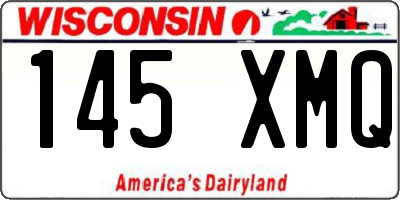 WI license plate 145XMQ