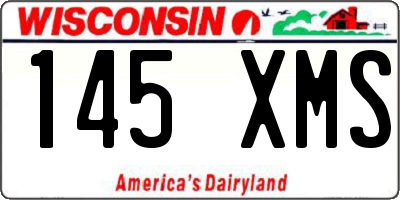 WI license plate 145XMS