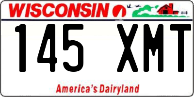 WI license plate 145XMT