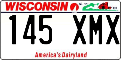 WI license plate 145XMX