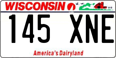 WI license plate 145XNE