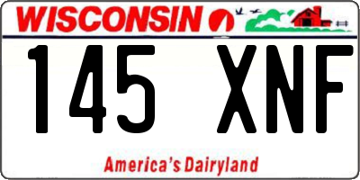 WI license plate 145XNF