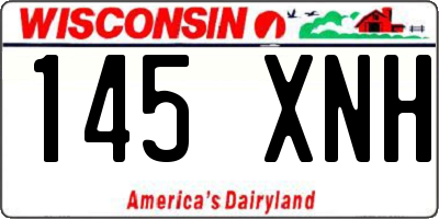 WI license plate 145XNH