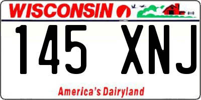 WI license plate 145XNJ