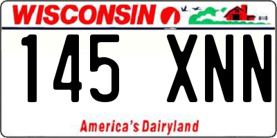 WI license plate 145XNN