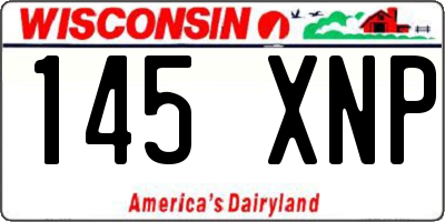 WI license plate 145XNP