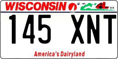 WI license plate 145XNT