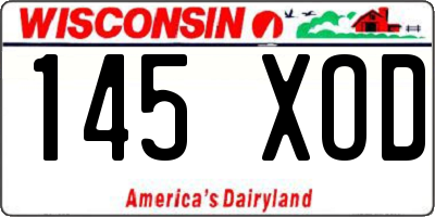 WI license plate 145XOD