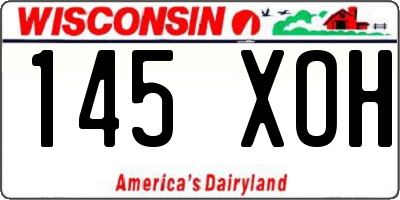 WI license plate 145XOH