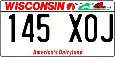 WI license plate 145XOJ