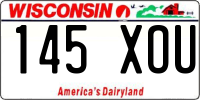 WI license plate 145XOU