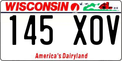 WI license plate 145XOV