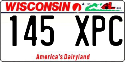 WI license plate 145XPC