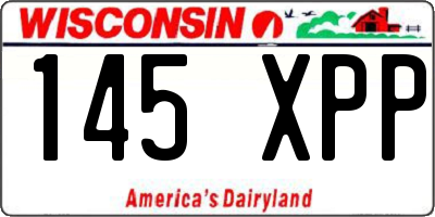 WI license plate 145XPP