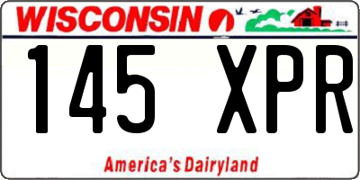 WI license plate 145XPR
