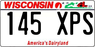 WI license plate 145XPS