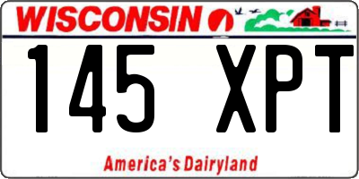 WI license plate 145XPT