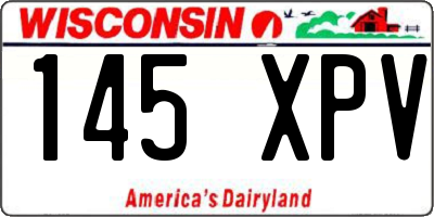 WI license plate 145XPV