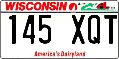 WI license plate 145XQT