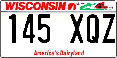 WI license plate 145XQZ