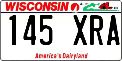 WI license plate 145XRA