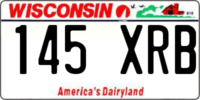 WI license plate 145XRB
