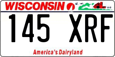 WI license plate 145XRF