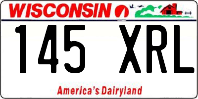 WI license plate 145XRL