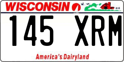 WI license plate 145XRM